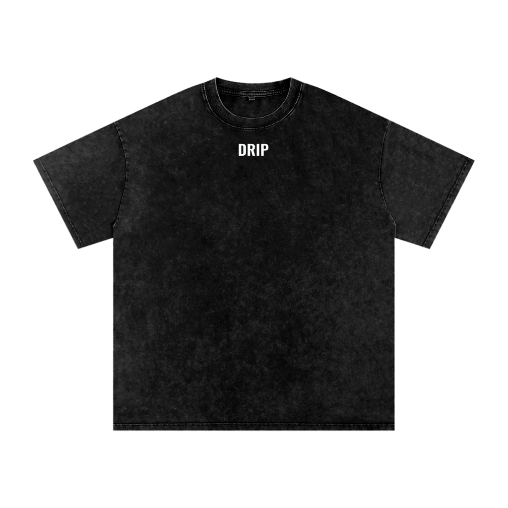 DRIP BLACK Snow Washed Oversized T