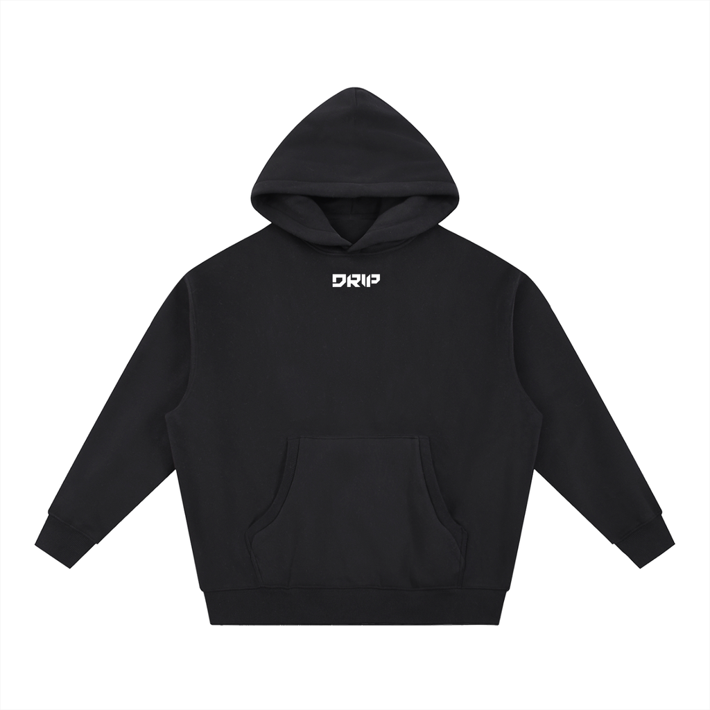 DRIP BLACK Oversized Boxy Fit Fleece Hoodie