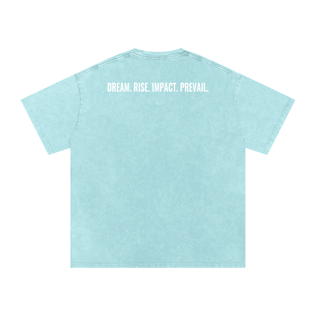 DRIP WATER BLUE Snow Washed Oversized T